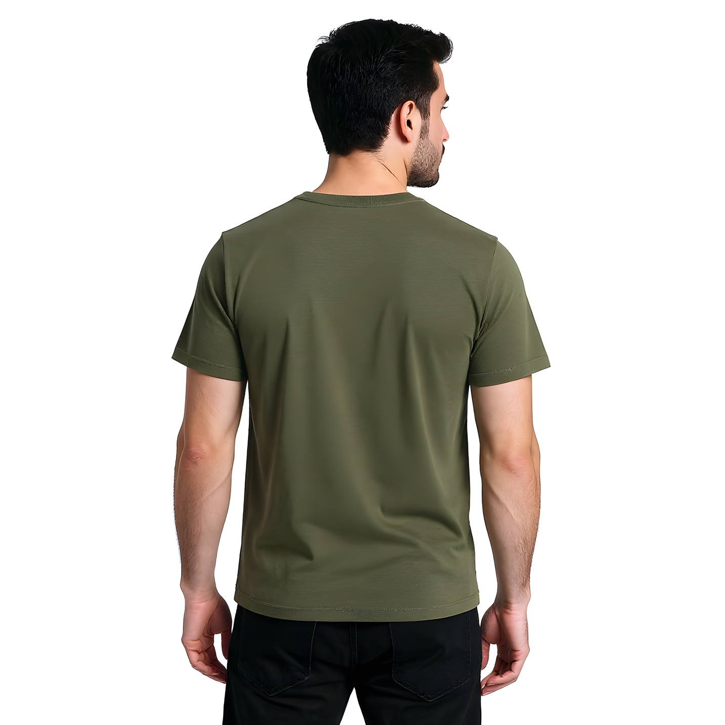 Casual Olive Crew Neck