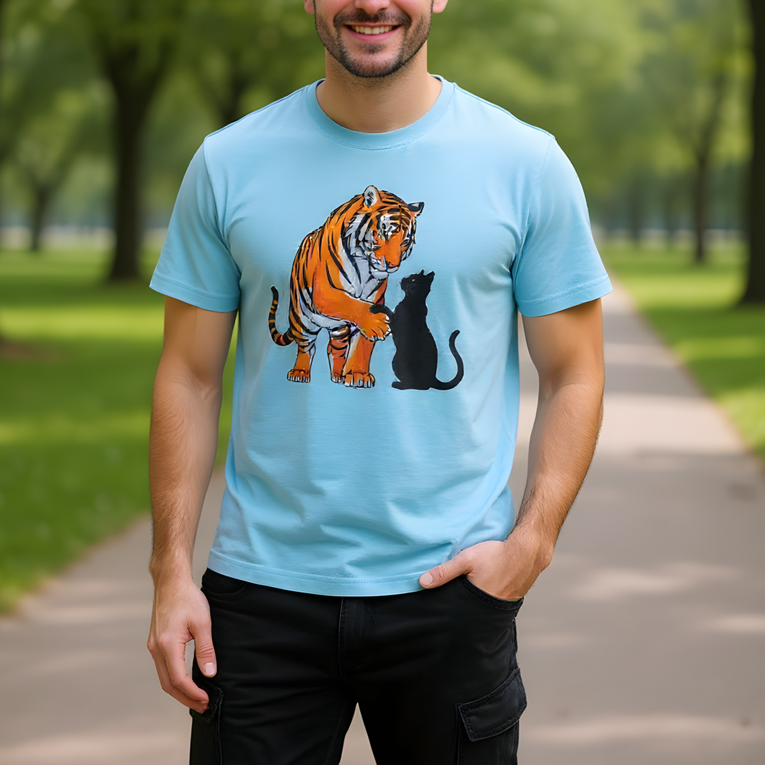 Tiger and Cat T-shirt
