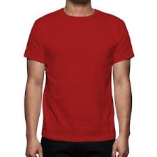 Casual Red Crew Neck