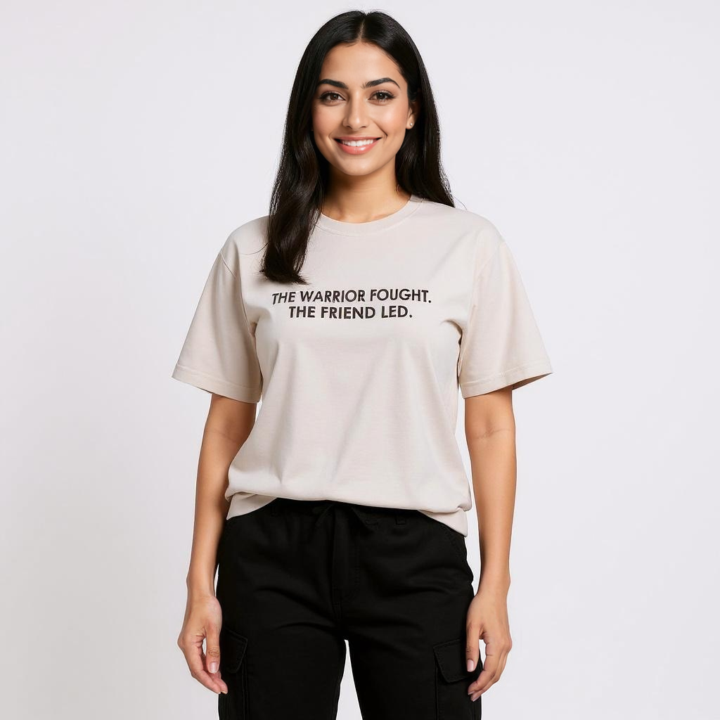 Friend led, warrior fought