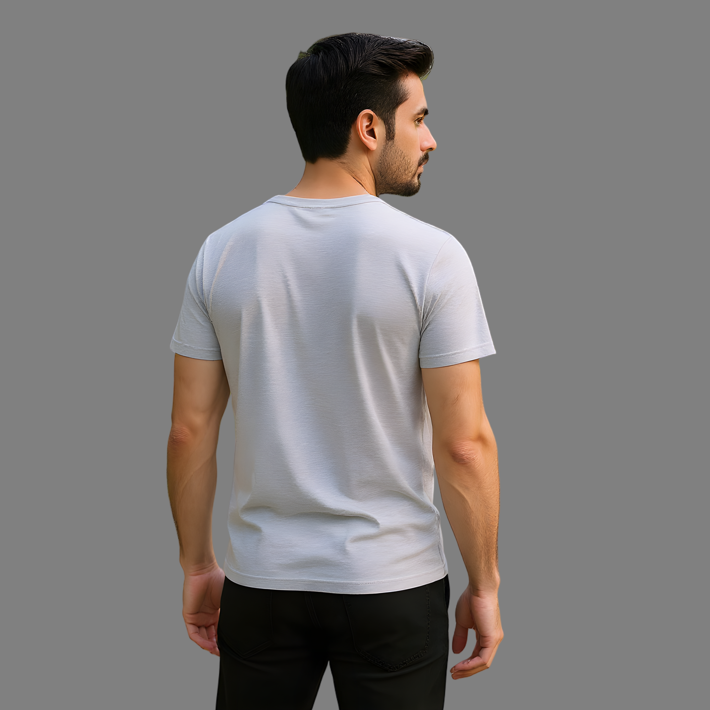 Casual Grey Crew neck