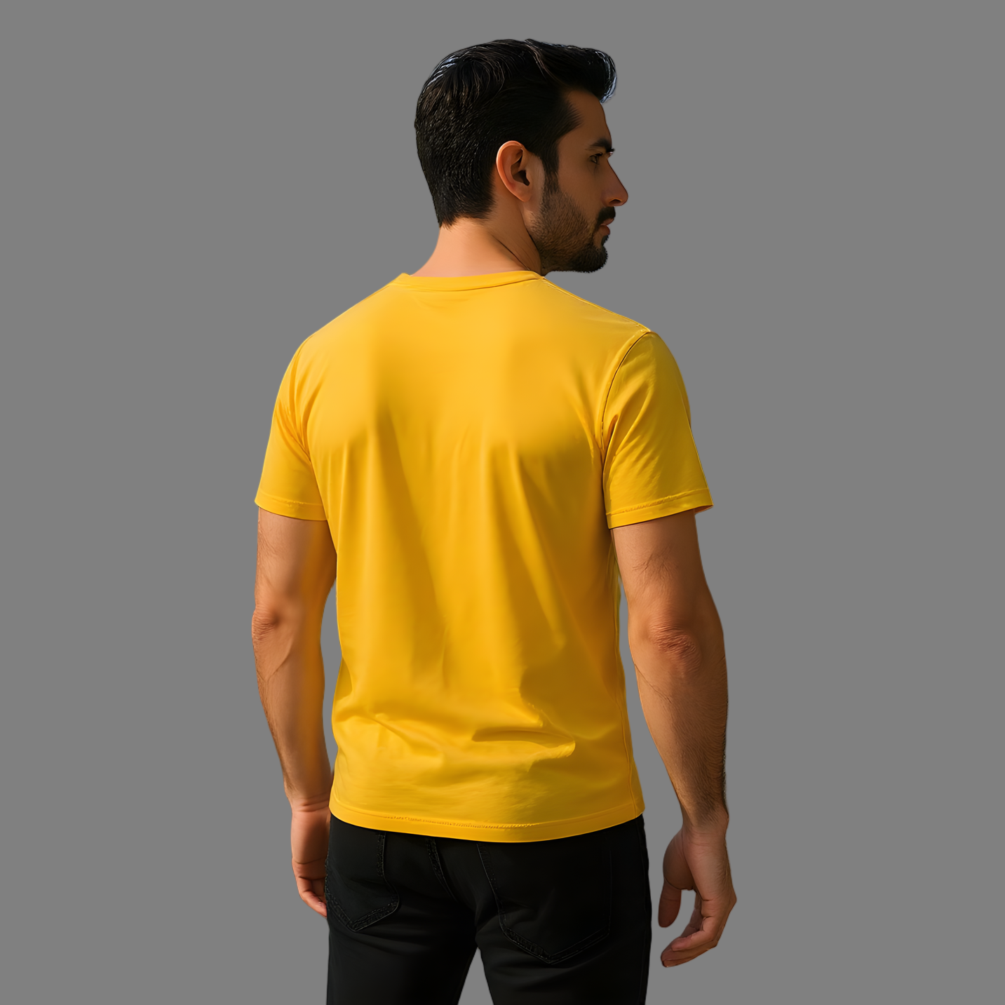 Casual yellow crew neck