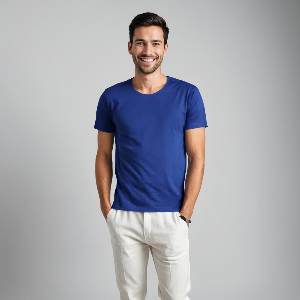 Casual Royal Blue crew neck
